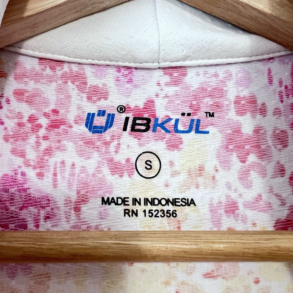 IBKUL Small Sleeveless Mock Neck Golf Tennis Dress Pink Floral 1/4 Zip - Picture 8 of 12